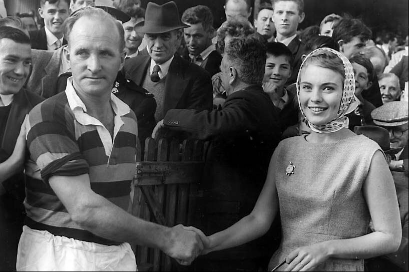 Christy Ring meets actress Jean Seberg in September 1959 during her visit to the Cork Film Festival. Christy Ring meets actress Jean Seberg in September 1959 during her visit to the Cork Film Festival.