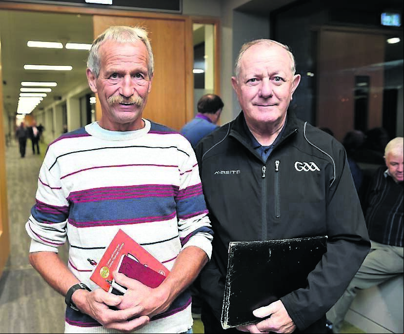 Padraig Ó Súilleabháin, Cloyne, and Willie Ring, Christy’s nephew, at a Cork County Board. Picture: Dan Linehan Padraig Ó Súilleabháin, Cloyne, and Willie Ring, Christy’s nephew, at a Cork County Board. Picture: Dan Linehan