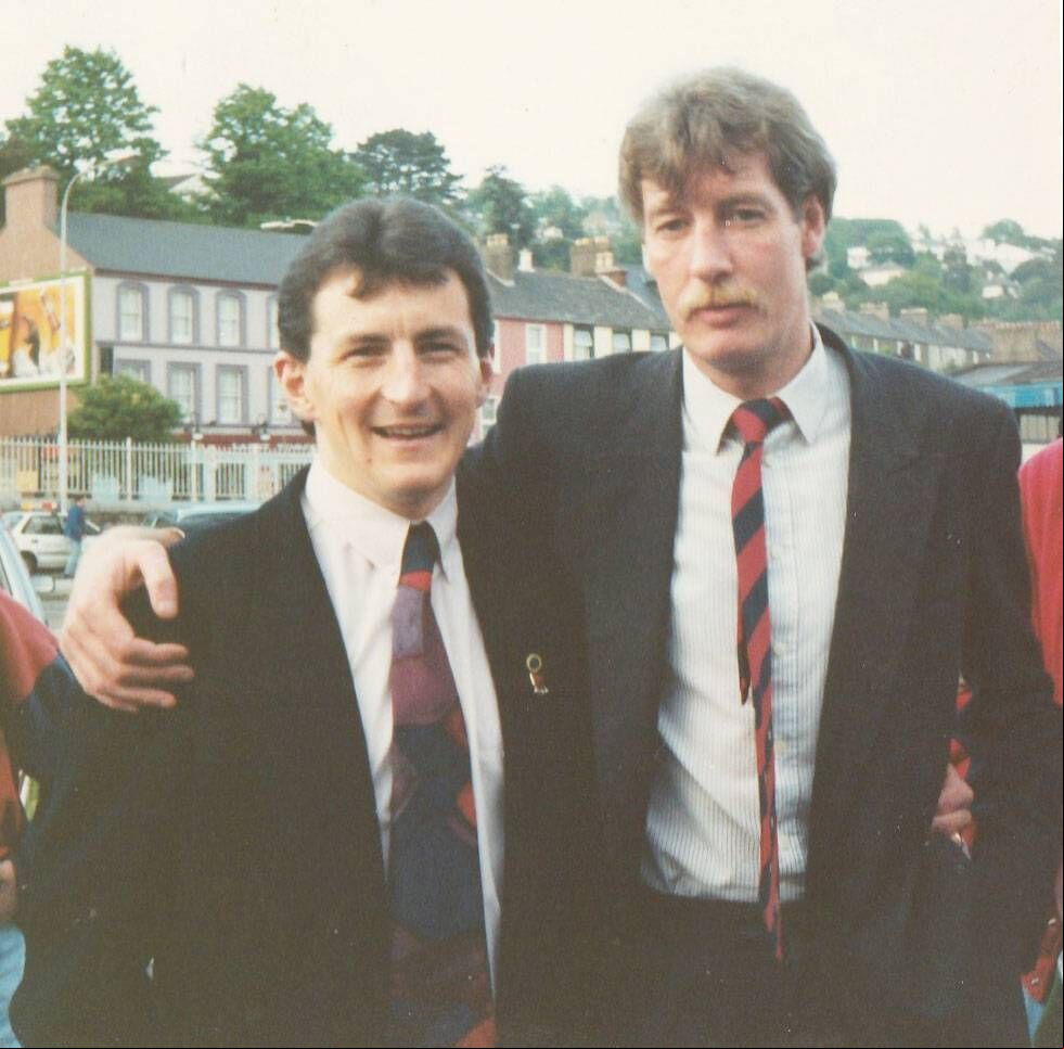 Former Cork City boss John Caulfield, left, and the late Paul Bannon pictured at Kent Station in 1993. Former Cork City boss John Caulfield, left, and the late Paul Bannon pictured at Kent Station in 1993.
