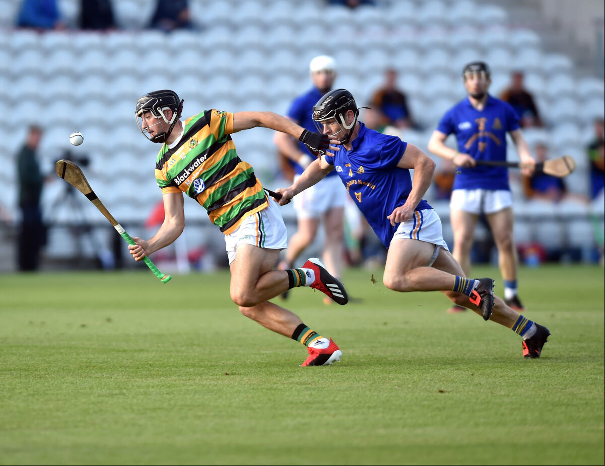 Glen Rovers' Simon Kennefick heads in for a goal against the Barrs. Picture: Eddie O'Hare Glen Rovers' Simon Kennefick heads in for a goal against the Barrs. Picture: Eddie O'Hare