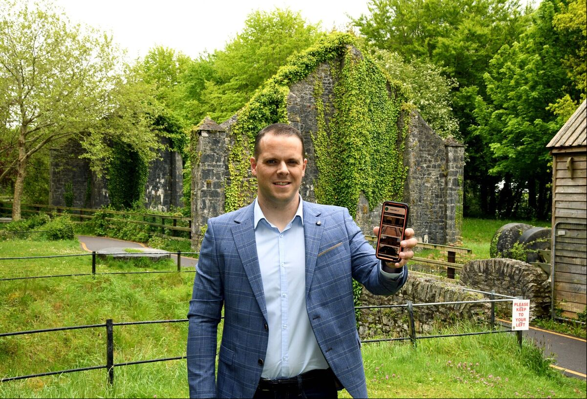 David Haskett, founder, Powdermills app, Ballincollig, Cork, at the area incorporating the mills wheel at the Regional Park.Picture Denis Minihane. David Haskett, founder, Powdermills app, Ballincollig, Cork, at the area incorporating the mills wheel at the Regional Park.Picture Denis Minihane.