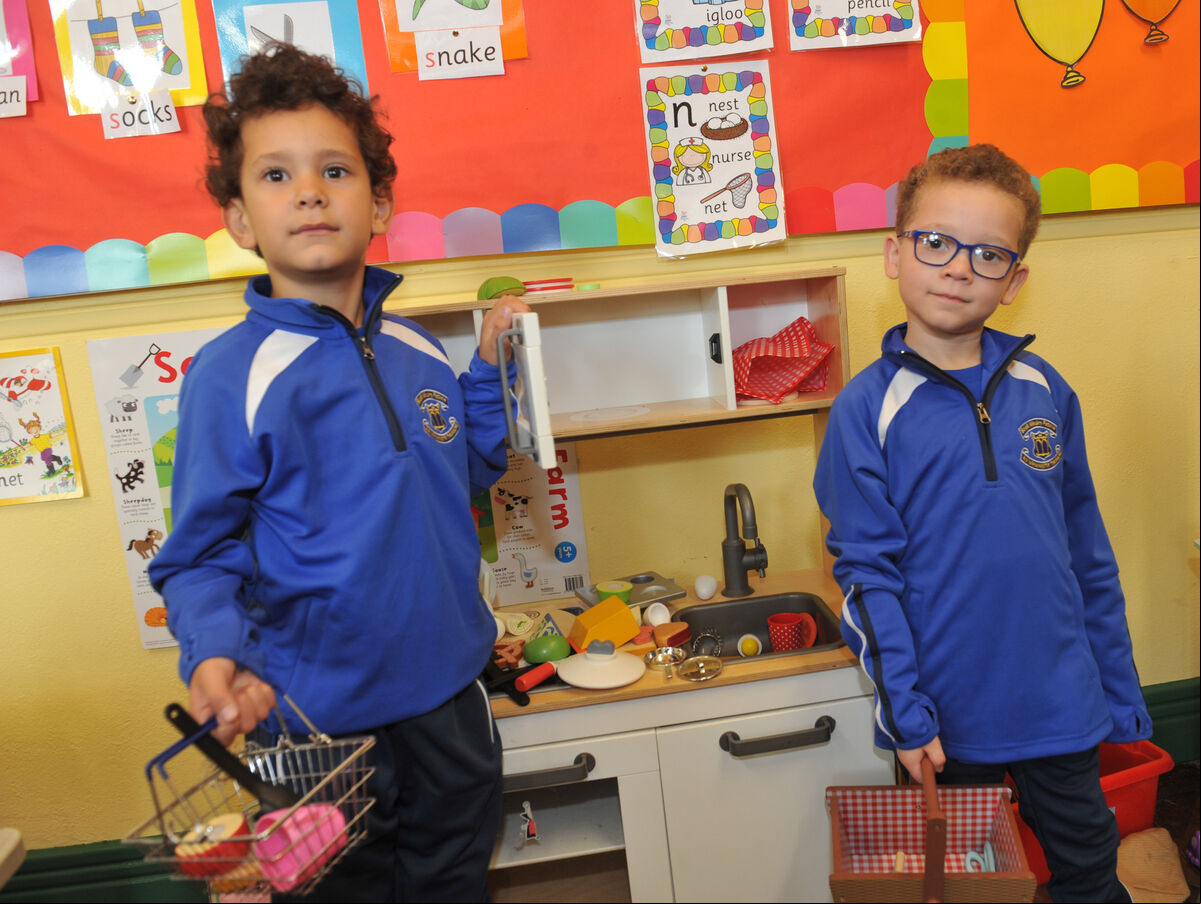 Junior infant pupils Noah Shehroza and Ebos Johnson Agbeso at Scoil Mhuire Fatima North Monastery Primary School, Cork. It is the first time since the school was established in 1811 that girls have attended the primary school. Junior infant pupils Noah Shehroza and Ebos Johnson Agbeso at Scoil Mhuire Fatima North Monastery Primary School, Cork. It is the first time since the school was established in 1811 that girls have attended the primary school.