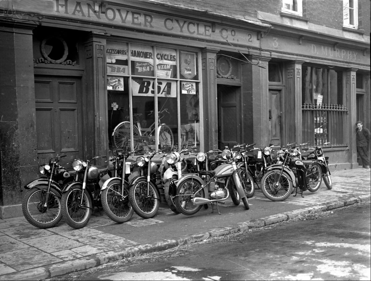 Hanover Cycle Store in 1952. Hanover Cycle Store in 1952.