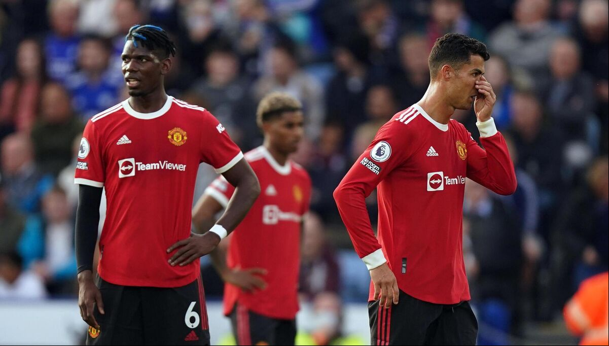 Manchester United's Cristiano Ronaldo and Paul Pogba look dejected during the Premier League match at the King Power Stadium, Leicester. back in October. Manchester United's Cristiano Ronaldo and Paul Pogba look dejected during the Premier League match at the King Power Stadium, Leicester. back in October.