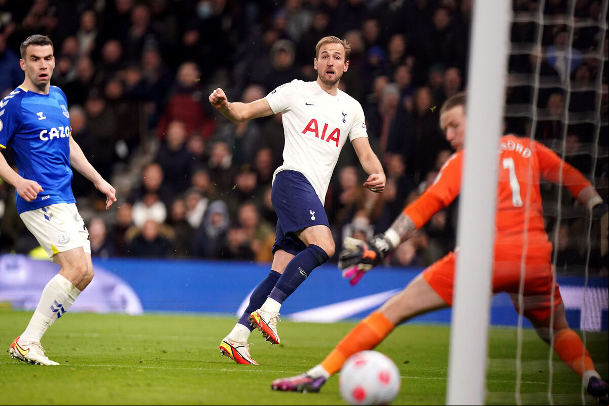 Tottenham Hotspur's Harry Kane scores their side's fifth goal of the game during the Premier League match at the Tottenham Stadium Picture: Adam Davy/PA Wire. Tottenham Hotspur's Harry Kane scores their side's fifth goal of the game during the Premier League match at the Tottenham Stadium Picture: Adam Davy/PA Wire.