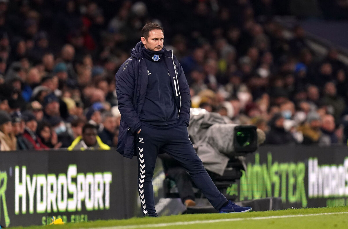 Everton's under pressure manager Frank Lampard on the touchline as his side went down 5-0 to Tottenham Hotspur. Picture: Adam Davy/PA Wire. Everton's under pressure manager Frank Lampard on the touchline as his side went down 5-0 to Tottenham Hotspur. Picture: Adam Davy/PA Wire.