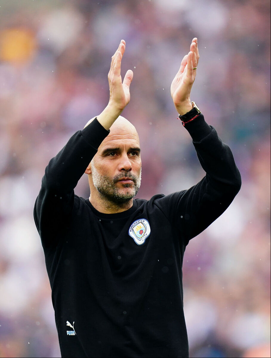 Manchester City manager Pep Guardiola applauds the fans at the end of the Premier League match at London Stadium against West Ham. Picture: Adam Davy/PA Wire. Manchester City manager Pep Guardiola applauds the fans at the end of the Premier League match at London Stadium against West Ham. Picture: Adam Davy/PA Wire.