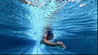 Swimmer in swimming pool