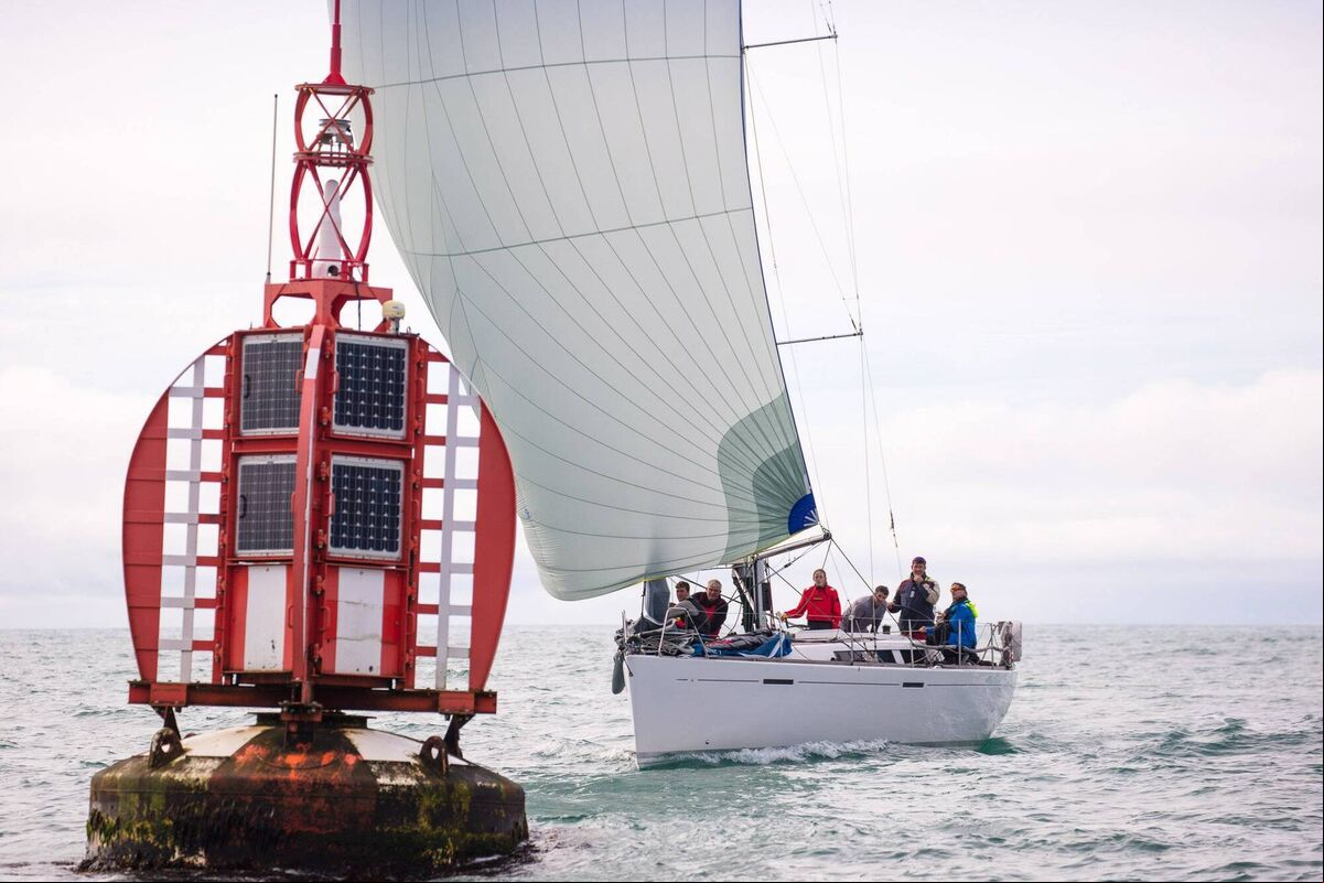 AnnaMarie Fegan onboard Nieulargo with husband Denis. Picture Robert Bateman AnnaMarie Fegan onboard Nieulargo with husband Denis. Picture Robert Bateman