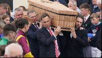 Jockeys and trainers among hundreds at funeral of ‘charismatic’ Jack de Bromhead