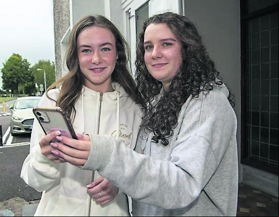 Clare Dunlea and Hannah Smyth at Coláiste an Chroí Naofa, Carrignavar, Cork. Pictures: Dan Linehan Clare Dunlea and Hannah Smyth at Coláiste an Chroí Naofa, Carrignavar, Cork. Pictures: Dan Linehan