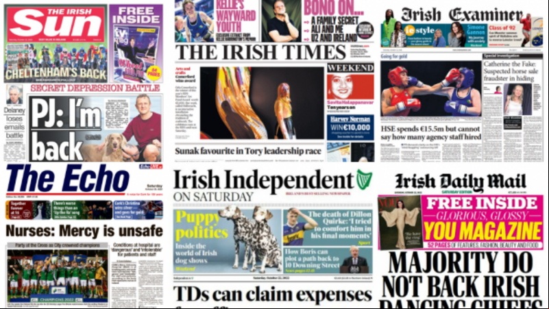 What the papers say: Saturday's front pages What the papers say: Saturday's front pages