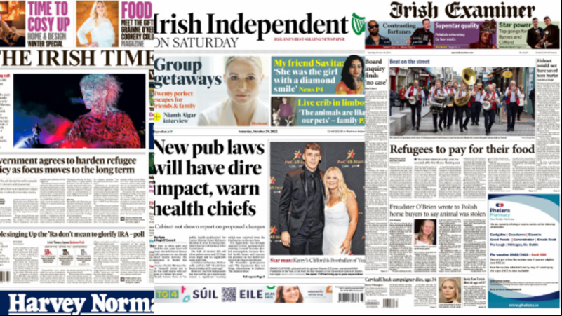 What the papers say: Saturday's front pages What the papers say: Saturday's front pages