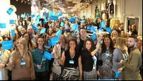 Primark staff welcome shoppers back to Belfast store four years after blaze