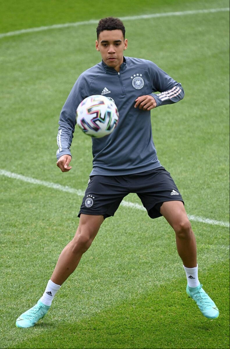 's midfielder Jamal Musiala during a training session Picture Christof STACHE / AFP 's midfielder Jamal Musiala during a training session Picture Christof STACHE / AFP