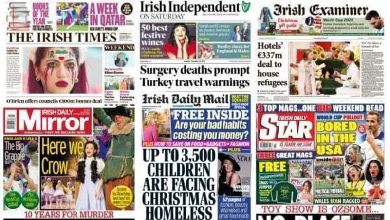 What the papers say: Saturday's front pages What the papers say: Saturday's front pages