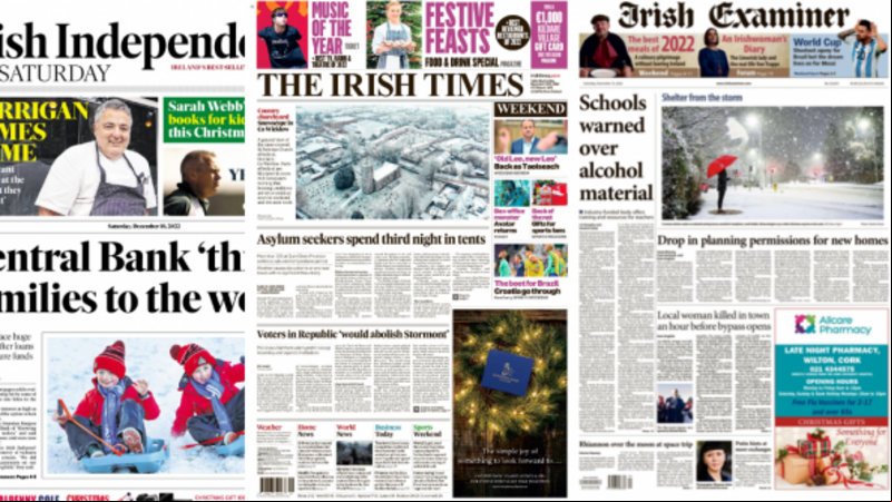 What the papers say: Saturday's front pages