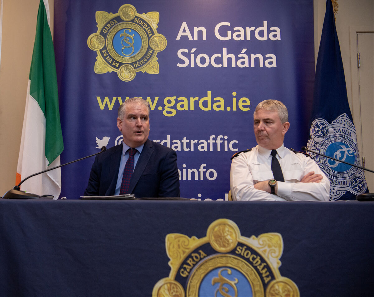  Detective Superintendent Des McTiernan, Serious Crime Review Team gave a briefing to the media on the conduct of a serious crime review of the Madame Sophie Toscan du Plantier case who was murdered at Toormore, Schull, West Cork o the 23rd of December 1996 and Superintendent Joseph Moore, Bantry Garda Station made a formal Public Appeal for Information and provide an update to media on the Garda investigation at the Harbour View Hotel, Schull, Co Cork. Picture Dan Linehan