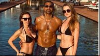 Una Healy poses with David Haye on Morocco holiday
