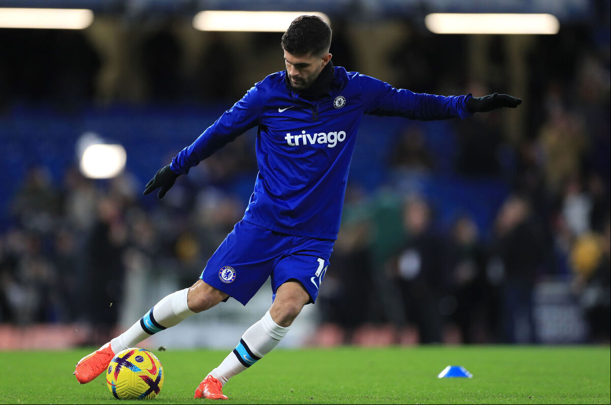 Chelsea's Christian Pulisic warms up prior to the Premier League match against Manchester City at Stamford Bridge, London. The US international would leave the field later with an injury that will see him out of the game for two months Picture: Bradley Collyer/PA Wire Chelsea's Christian Pulisic warms up prior to the Premier League match against Manchester City at Stamford Bridge, London. The US international would leave the field later with an injury that will see him out of the game for two months Picture: Bradley Collyer/PA Wire