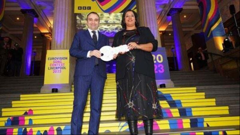 Turin hands over the keys of Eurovision to Liverpool in grand ceremony Turin hands over the keys of Eurovision to Liverpool in grand ceremony
