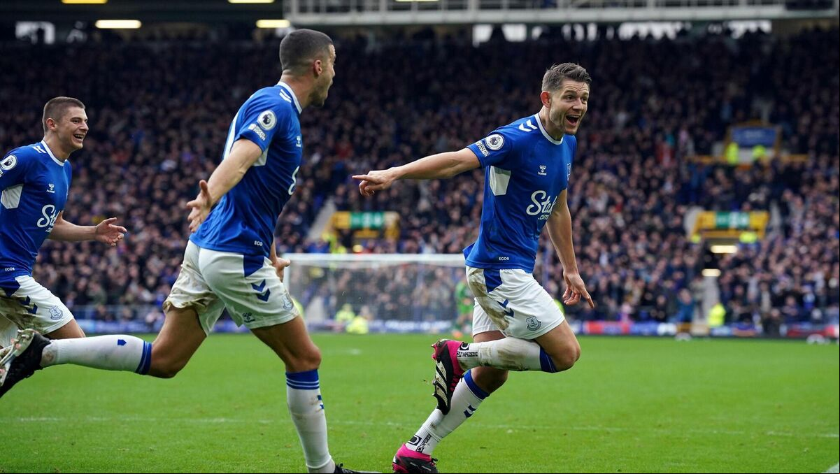 Everton's James Tarkowski celebrates scoring the opening goal during the Premier League match against Arsenal at Goodison Park, Liverpool. But it's been his defence where he's really stood out. Picture: Peter Byrne/PA Wire. Everton's James Tarkowski celebrates scoring the opening goal during the Premier League match against Arsenal at Goodison Park, Liverpool. But it's been his defence where he's really stood out. Picture: Peter Byrne/PA Wire.