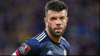 Scotland’s Grant Hanley to miss bulk of Euro qualifiers due to ruptured Achilles