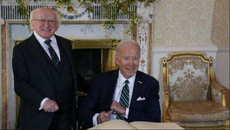'Your feet will bring you where your heart is,' Biden writes in Áras visitors' book 'Your feet will bring you where your heart is,' Biden writes in Áras visitors' book