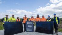 Minister Coveney turns sod on a solar farm near Carrigaline