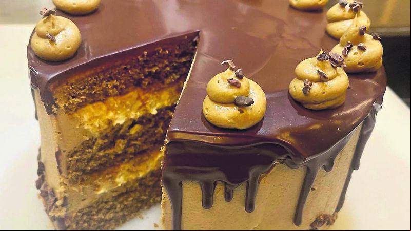 Recipe: Coffee Cake with Almond Praline and Coffee Butter Cream Recipe: Coffee Cake with Almond Praline and Coffee Butter Cream