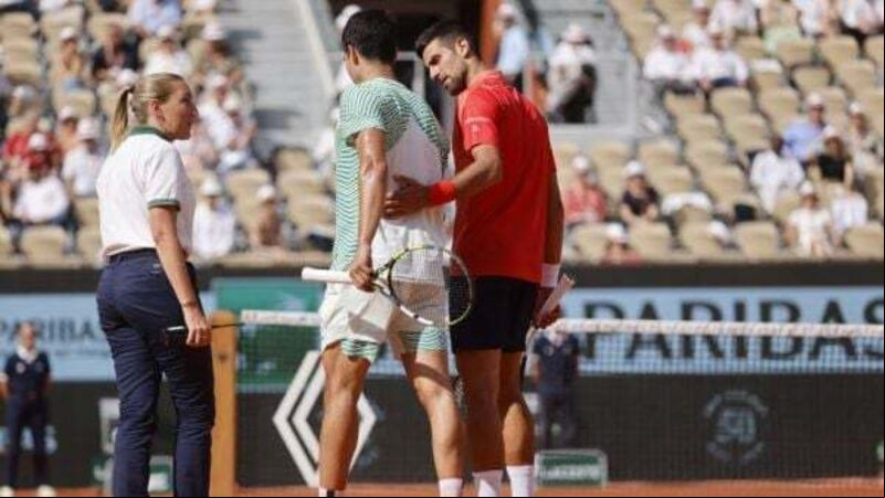 Novak Djokovic reaches another final as Carlos Alcaraz struggles with cramp Novak Djokovic reaches another final as Carlos Alcaraz struggles with cramp