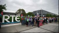 RTÉ staff call for ‘root and branch reform’ during protest