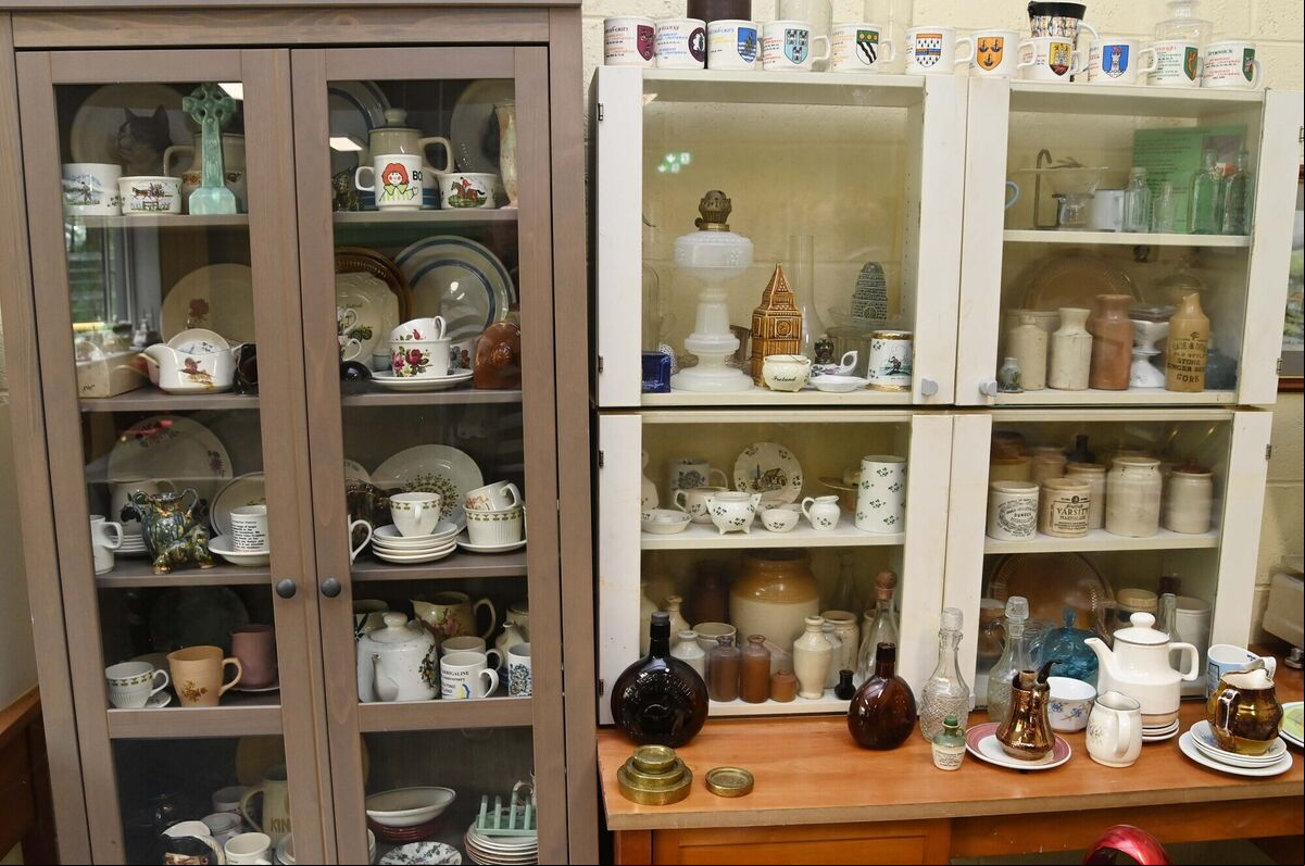 Some Carrigaline pottery and recovered items in the museum section in Carrigaline Men's Shed. Some Carrigaline pottery and recovered items in the museum section in Carrigaline Men's Shed.
