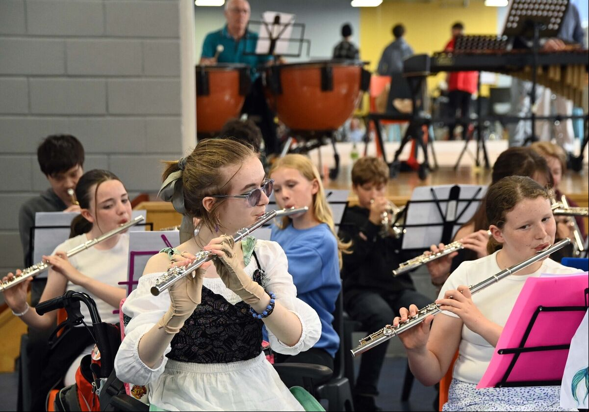 Taking part in the Cork Summer Bandcamp concert in partnership with Music Generation Cork City and Barrack Street Band at Cork ETB Tramore Road campus. Picture: Denis Minihane. Taking part in the Cork Summer Bandcamp concert in partnership with Music Generation Cork City and Barrack Street Band at Cork ETB Tramore Road campus. Picture: Denis Minihane.