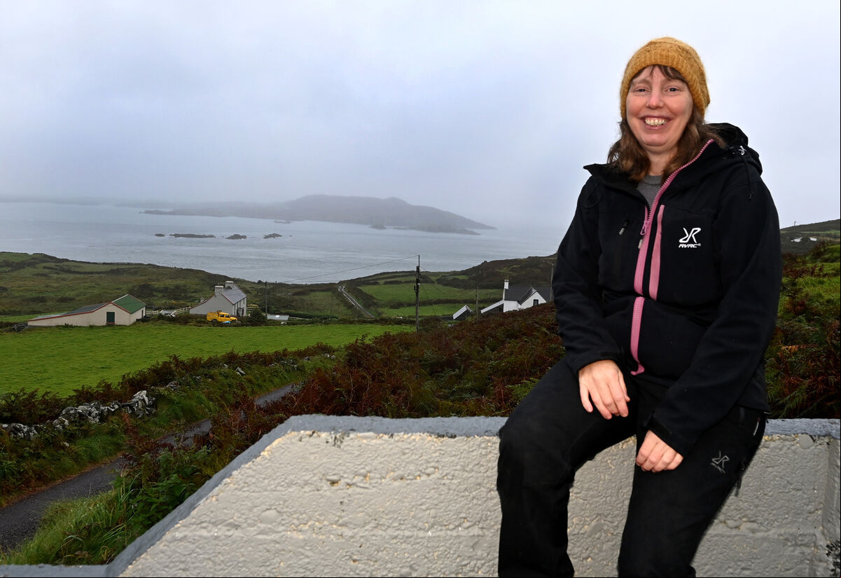 Kirsty Affleck, on Cape Clear with Sherkin Island in the background. Picture; Eddie O'Hare Kirsty Affleck, on Cape Clear with Sherkin Island in the background. Picture; Eddie O'Hare