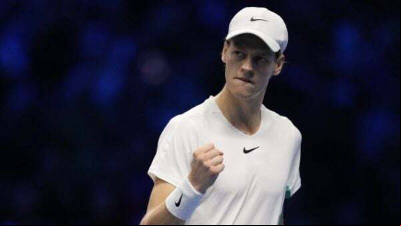 Jannik Sinner scores first career win against Novak Djokovic in Turin
