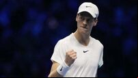 Jannik Sinner scores first career win against Novak Djokovic in Turin