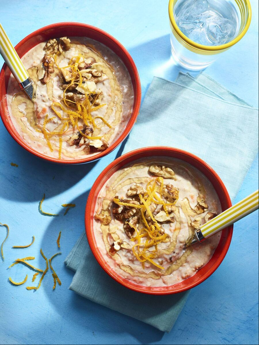 Overnight carrot cake oats. See PA Feature FOOD Nathan Anthony. Picture: Dan Jones/PA Overnight carrot cake oats. See PA Feature FOOD Nathan Anthony. Picture: Dan Jones/PA
