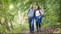 Elderly couple out for a walk