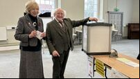 President Michael D Higgins among those to vote in referendums
