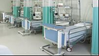 Empty beds in a hospital or surgical recovery room