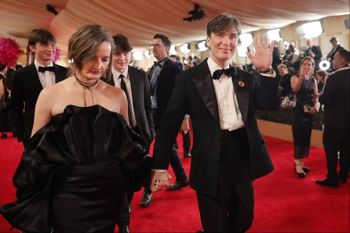 HOLLYWOOD, CALIFORNIA - MARCH 10: Cillian Murphy with his wife Yvonne, and sons Malachy and Aran at the Academy Awards on March 10, 2024 in Hollywood, California. (Photo by Emma McIntyre/Getty Images) HOLLYWOOD, CALIFORNIA - MARCH 10: Cillian Murphy with his wife Yvonne, and sons Malachy and Aran at the Academy Awards on March 10, 2024 in Hollywood, California. (Photo by Emma McIntyre/Getty Images)