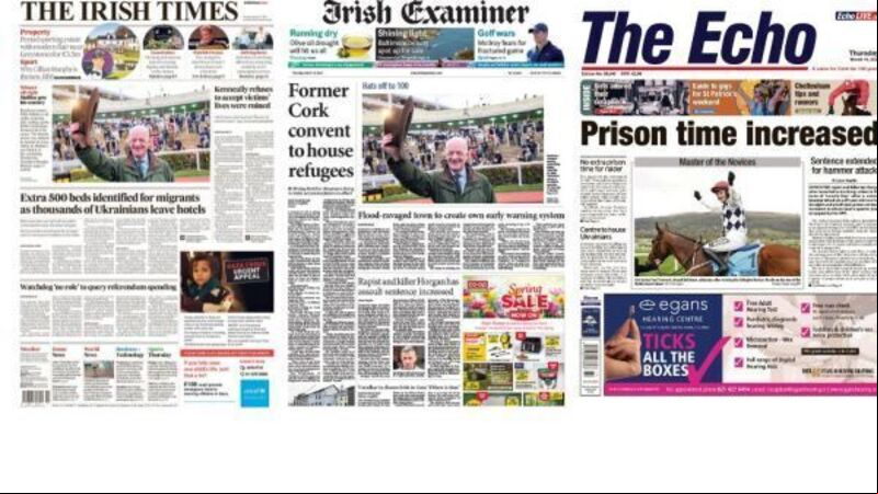 What the papers say: Thursday's front pages What the papers say: Thursday's front pages
