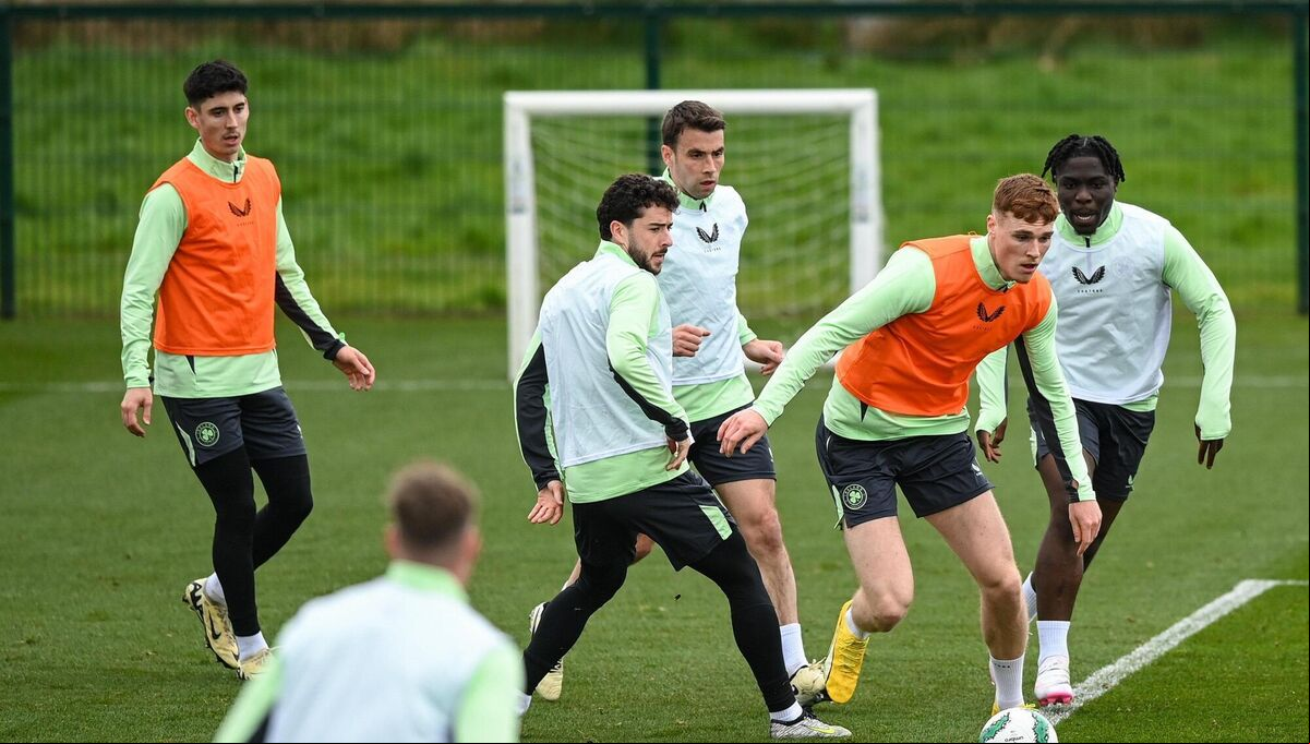 Jake O'Brien in Republic of Ireland training at the FAI National Training Centre in Abbotstown, Dublin. Picture: Stephen McCarthy/Sportsfile Jake O'Brien in Republic of Ireland training at the FAI National Training Centre in Abbotstown, Dublin. Picture: Stephen McCarthy/Sportsfile