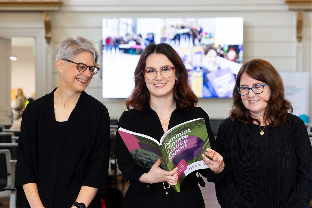 Dr Fiona Dukelow of Department of Applied Social Studies, UCC; Edith Busteed of Department of Applied Social Studies, UCC; Dr Catherine Forde, of Department of Applied Social Studies, UCC pictured at the launch of a new Feminist Climate Justice Report. Picture: Alison Miles /OSM PHOTO Dr Fiona Dukelow of Department of Applied Social Studies, UCC; Edith Busteed of Department of Applied Social Studies, UCC; Dr Catherine Forde, of Department of Applied Social Studies, UCC pictured at the launch of a new Feminist Climate Justice Report. Picture: Alison Miles /OSM PHOTO