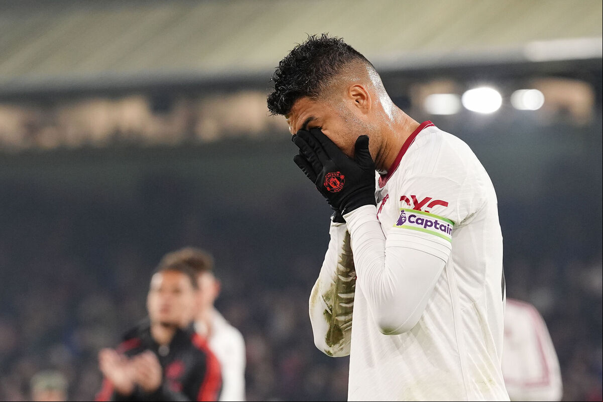 Manchester United's Casemiro reacts following the Premier League match at Selhurst Park, London. Picture: Zac Goodwin/PA Wire Manchester United's Casemiro reacts following the Premier League match at Selhurst Park, London. Picture: Zac Goodwin/PA Wire