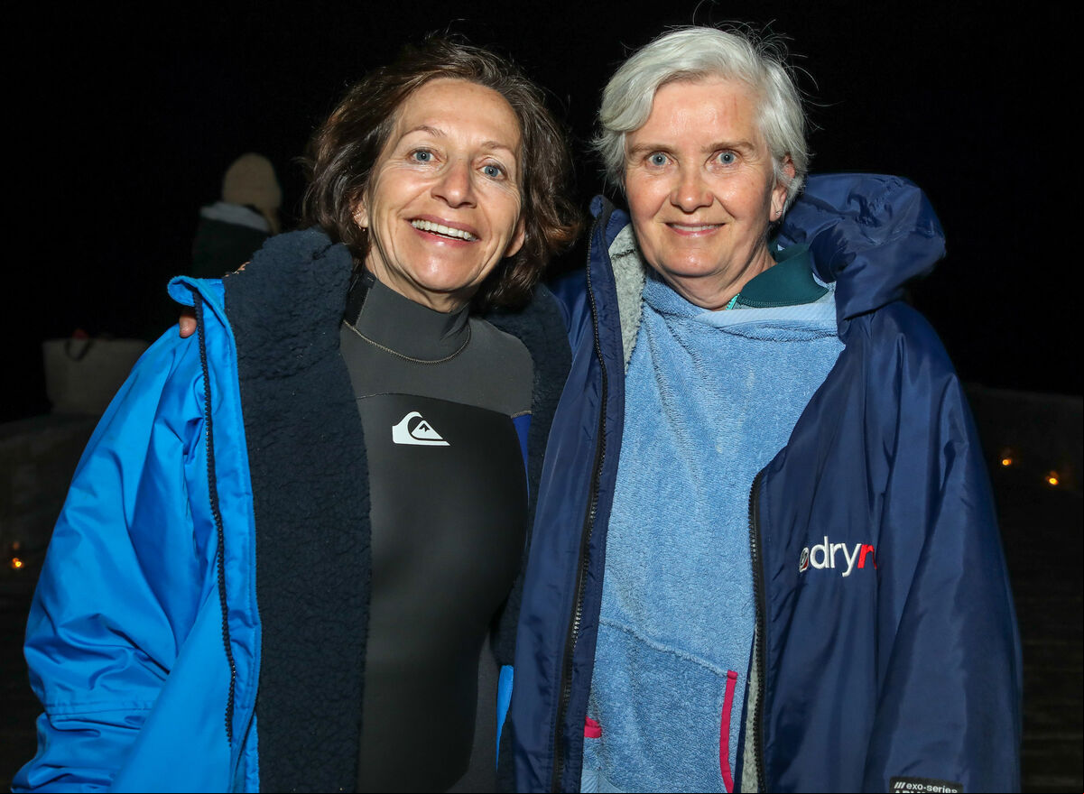 Amanda Benzaken and Morgan O'Callaghan who took part in the Darkness into Light swim in Fountainstown to raise funds for Pieta. Picture: David Keane. Amanda Benzaken and Morgan O'Callaghan who took part in the Darkness into Light swim in Fountainstown to raise funds for Pieta. Picture: David Keane.