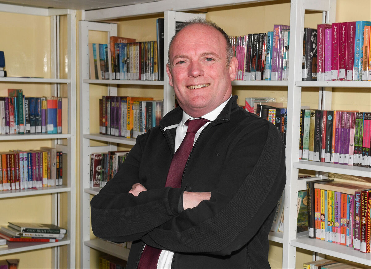 Principal at Coláiste an Chroí Naofa (CCN) Carrignavar, Colm Ó Corcora, echoed Mr Wolfe’s comments and said that getting through the first exam is the biggest step. Picture: David Keane Principal at Coláiste an Chroí Naofa (CCN) Carrignavar, Colm Ó Corcora, echoed Mr Wolfe’s comments and said that getting through the first exam is the biggest step. Picture: David Keane