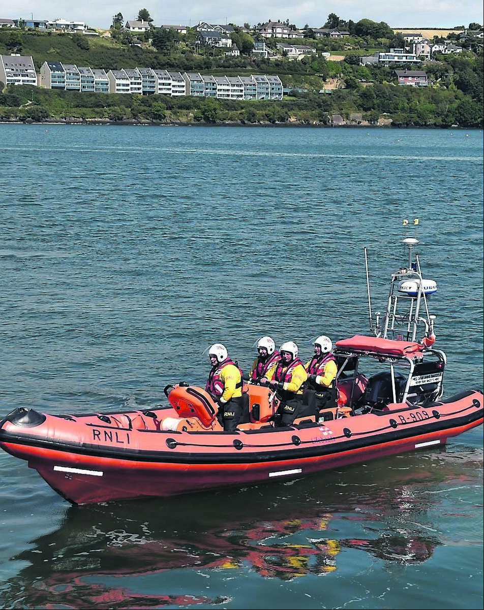 Kinsale RNLI crew  on their newly-christened lifeboat Miss Sally Anne in 2019. Pcture: Eddie O’Hare