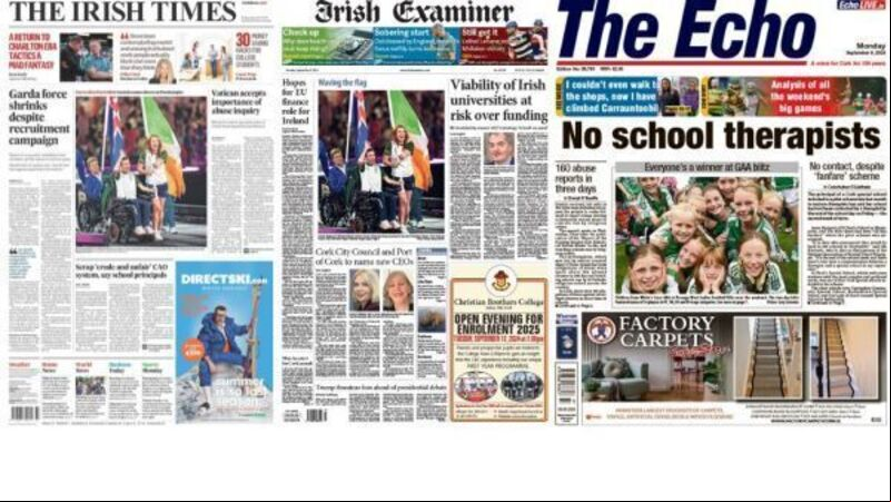What the papers say: Monday's front pages What the papers say: Monday's front pages
